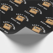 Easy Crumb Easy Go Funny Bread Pun Dark BG Cadeaupapier (Hoek)