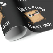 Easy Crumb Easy Go Funny Bread Pun Dark BG Cadeaupapier (Rol Hoek)