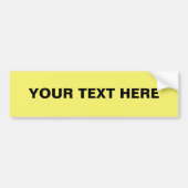 Easy Custom Bumpersticker Sjabloon, Yellow FFFF66 (Voorkant)