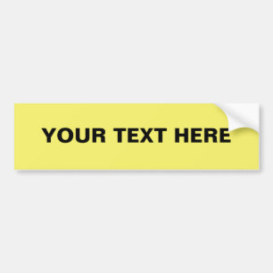 Easy Custom Bumpersticker Sjabloon, Yellow FFFF66