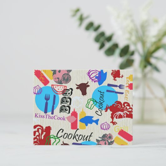 Easy Custom Cookout Uitnodiging - (Staand voorkant)