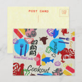 Easy Custom Cookout Uitnodiging - Briefkaart (Voorkant / Achterkant)