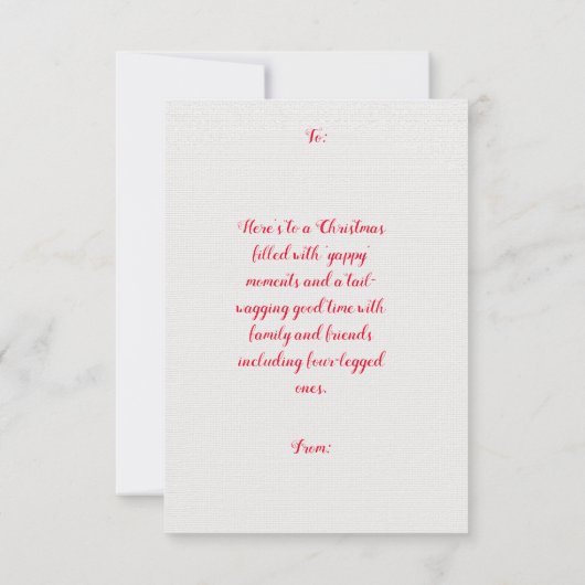 Easy Custom Cute Shih Tzu With Girl Xmas Card Bedankkaart (Achterkant)