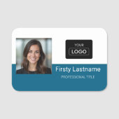 Easy Customize Photo Logo Name Tag - Bewerkbaar (Voorkant)
