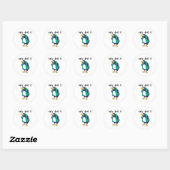 Easy Do It Penguin Ronde Sticker (Vel)
