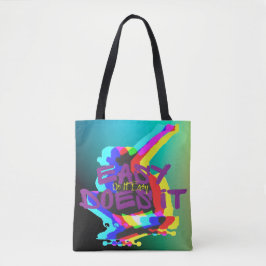 Easy Does It Doe Het Easy Skateboard Grafisch Tote Bag