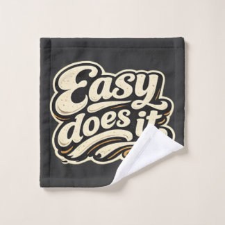 Easy Does It Retro Vintage Typografie Bad Handdoek