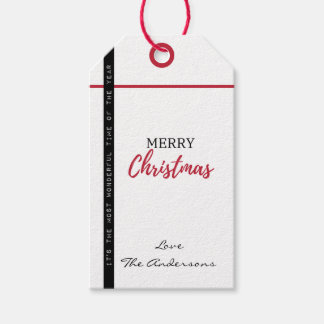 Easy Edit Name kerstcadeau Label Favor tag Cadeaulabel