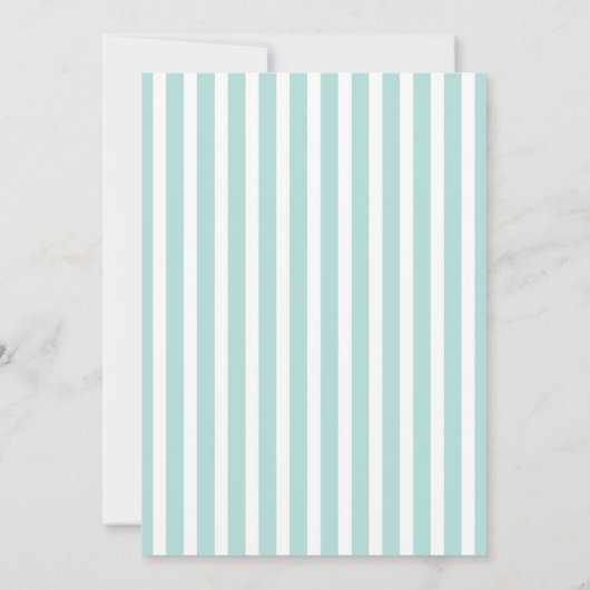 Easy Elegance Caspian Blue Persoonlijke Platte Kaa Kaart (Achterkant)