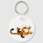 Easy-Going Cute Cartoon Tiger Sleutelhanger (Voorkant)