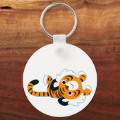 Easy-Going Cute Cartoon Tiger Sleutelhanger (Voorkant)