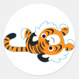 Easy-Going Cute Cartoon Tiger Sticker