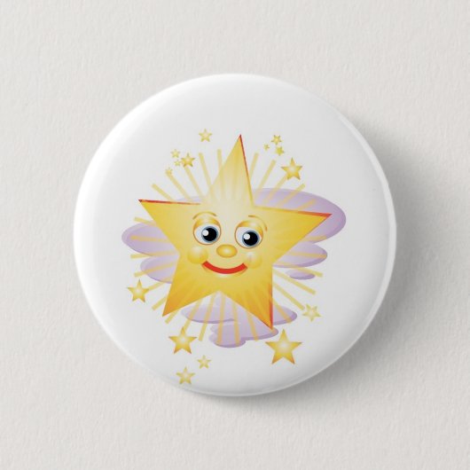 Easy Going Shining Star Ronde Button 5,7 Cm (Voorkant)