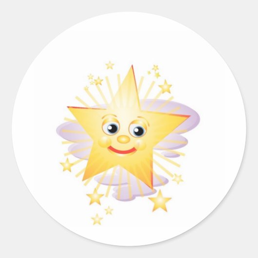 Easy Going Shining Star Ronde Sticker (Voorkant)