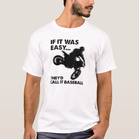 Easy is Baseball Funny T-shirt (Voorkant)