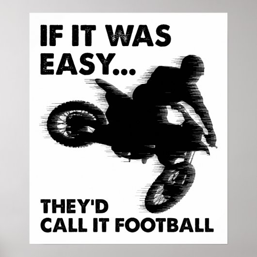 Easy is Football Funny Poster (Voorkant)