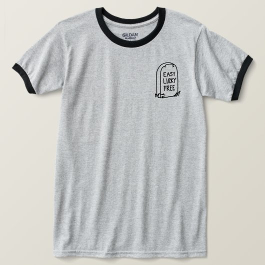 Easy Lucky Free Ringer T-shirt (Design voorkant)