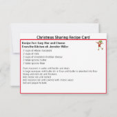 Easy Mac en Cheese Recipe Sharing Kerstmis (Achterkant)