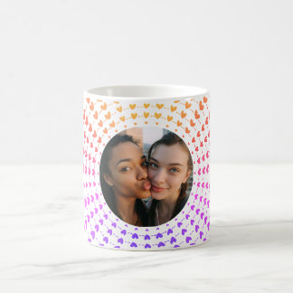 Easy Modern & Trendy One Photo & Multi Hearts Koffiemok