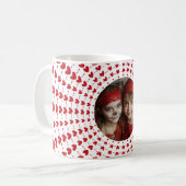 Easy Modern & Trendy One Photo & Red Hearts Koffiemok (Voorkant links)