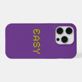 EASY Neon Pixel Art iPhone Hoesje - Paars 3D Gamin 15 Pro Case (Achterkant horizontaal)