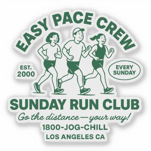 Easy Pace Crew Sticker (Voorkant)