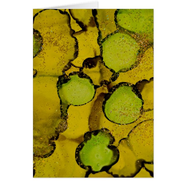 Easy Peasy - Abstracte geverfde inkt groene cirkel (Voorkant)