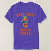 Easy Peasy Carrot Squeezy Drink Carrot Juice Vegan T-shirt (Design voorkant)