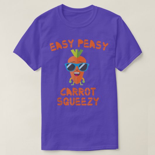 Easy Peasy Carrot Squeezy Drink Carrot Juice Vegan T-shirt (Design voorkant)
