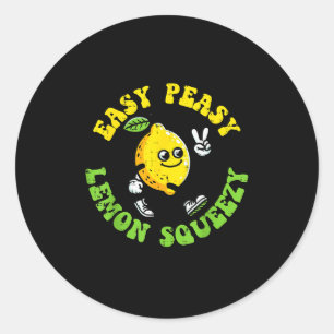 Easy Peasy Citroen Uitknijper Vredige Grappige Spr Ronde Sticker