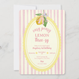 Easy Peasy Lemon Drie-zy 3e Verjaardag Kaart