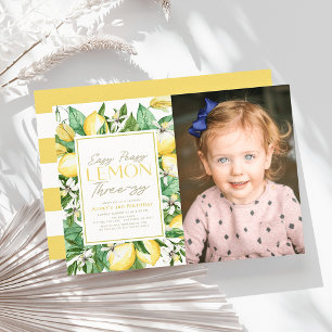 Easy Peasy Lemon Drie-zy Foto 3e verjaardag Kaart