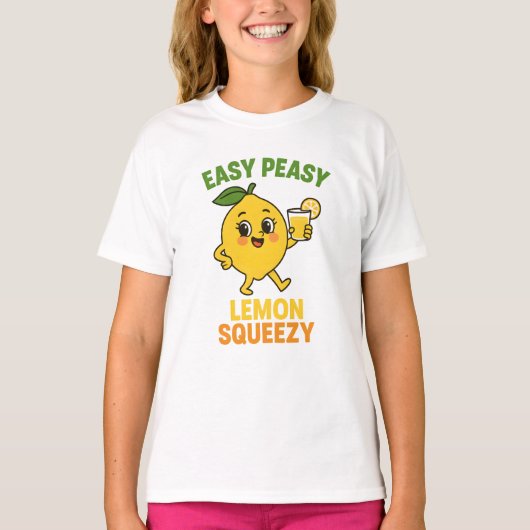 Easy Peasy Lemon Shirt Lemon Squeezy T-shirt (Voorkant)