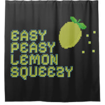 Easy Peasy Lemon Squeezy Douchegordijn - Zwart
