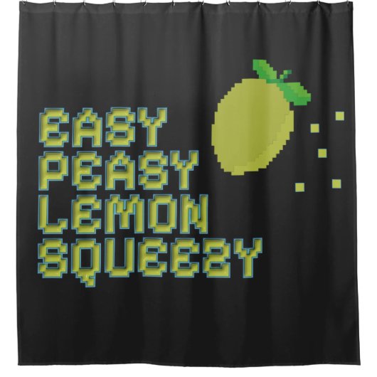 Easy Peasy Lemon Squeezy Douchegordijn - Zwart (Voorkant)