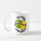 Easy Peasy Lemon Squeezy Funny Fruit Pun Koffiemok (Links)