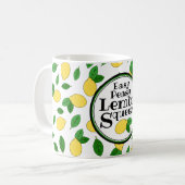 Easy Peasy Lemon Squeezy Funny Quote Lemon Patroon Koffiemok (Voorkant links)