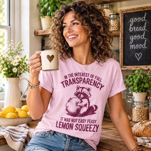 Easy Peasy Lemon Squeezy Grappige Wasbeer T-shirt
