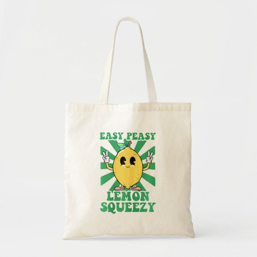 Easy Peasy Lemon Squeezy Lemonade CEO Funny Lemon Tote Bag (Voorkant)