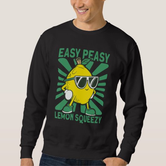 Easy Peasy Lemon Squeezy Lemonade Stand Crew Trui (Voorkant)