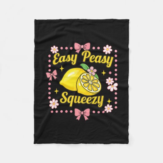 Easy Peasy Lemon Squeezy Limonade Bemanning Grappi Fleece Deken (Voorkant)