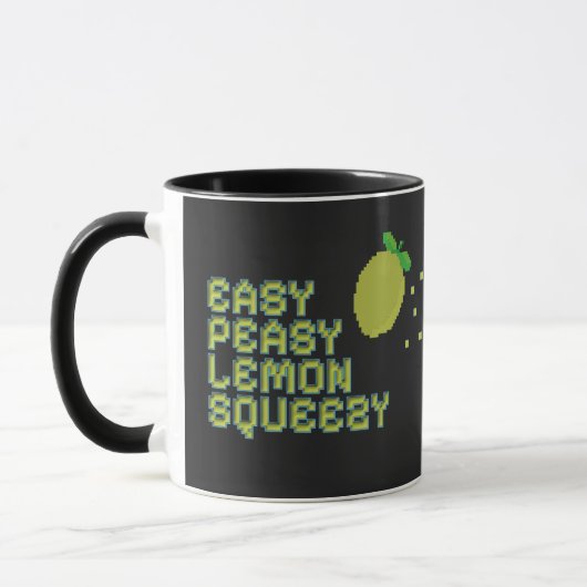 Easy Peasy Lemon Squeezy Mok - Zwarte Pixel Art Ga (Links)