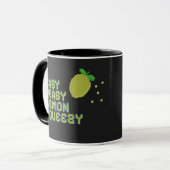Easy Peasy Lemon Squeezy Mok - Zwarte Pixel Art Ga (Voorkant links)