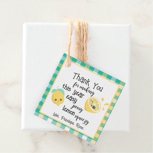 Easy Peasy Lemon Squeezy Teacher Dank u Label (In situ)