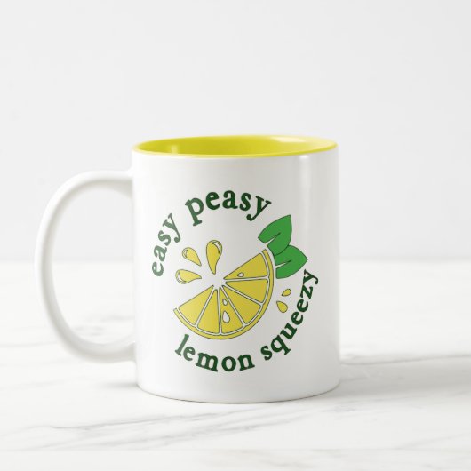 Easy Peasy, Lemon Squeezy Tweekleurige Koffiemok (Links)