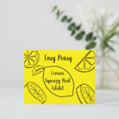 Easy Peasy Lemon Squeezy Vastgoed Briefkaart (Staand voorkant)