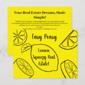 Easy Peasy Lemon Squeezy Vastgoed Briefkaart (Voorkant / Achterkant)