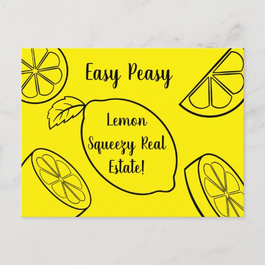Easy Peasy Lemon Squeezy Vastgoed Briefkaart (Voorkant)