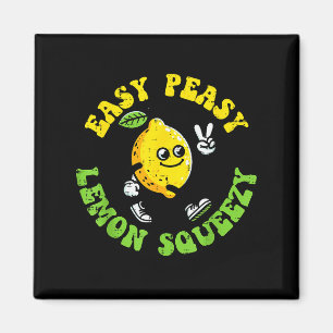 Easy Peasy Lemon Squeezy Vrede Grappig Gezegde Man Magneet