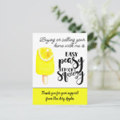 Easy Peasy Lemon Vastgoedmarketing Briefkaart (Staand voorkant)